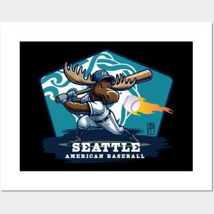 USA - American BASEBALL - Seattle - Baseball mascot - Seattle baseball Posters and Art